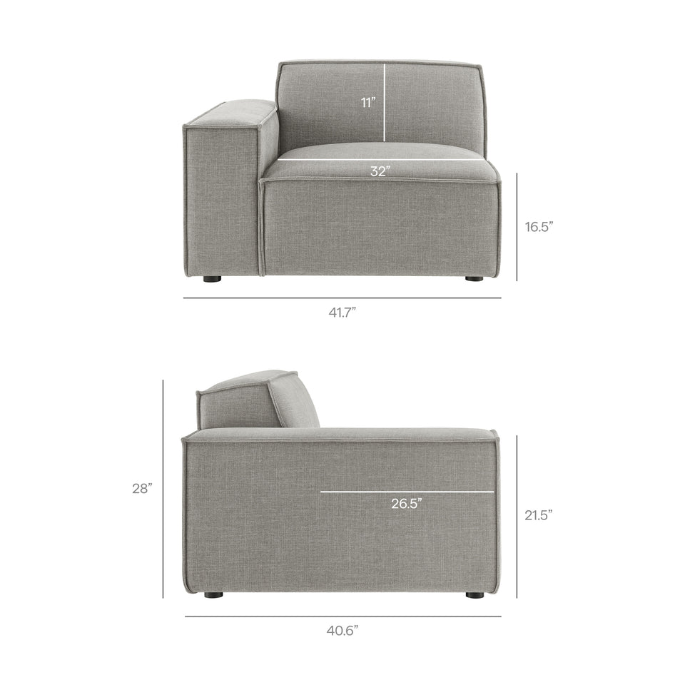Restore 2-Piece Performance Fabric Upholstered Modular Loveseat by Modway