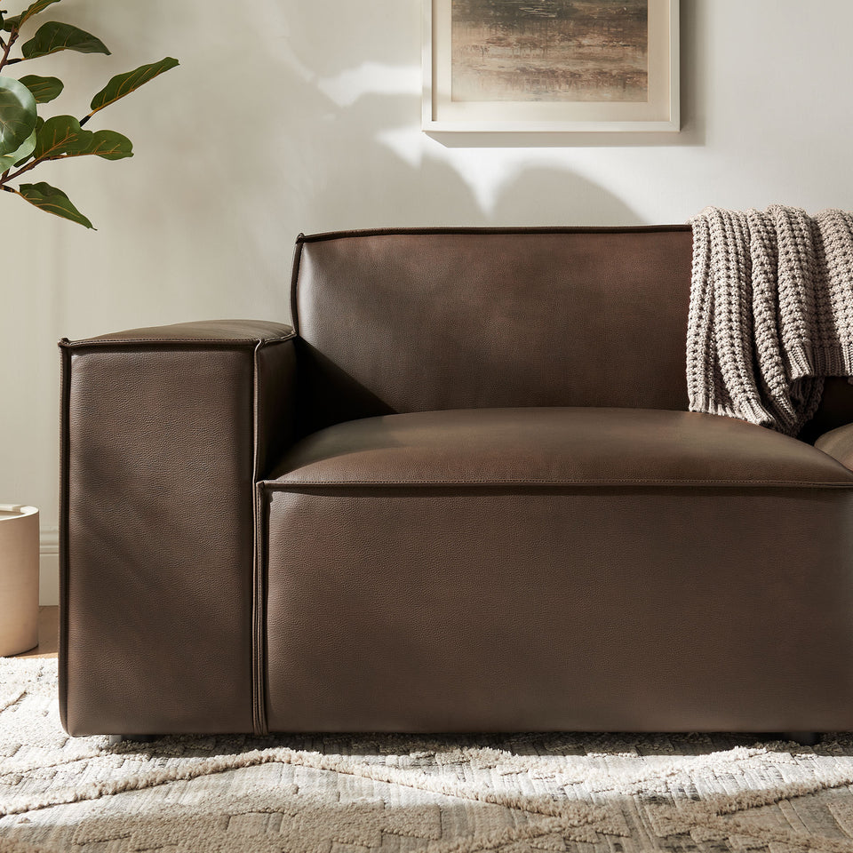 Restore 2-Piece Vegan Leather Modular Loveseat by Modway