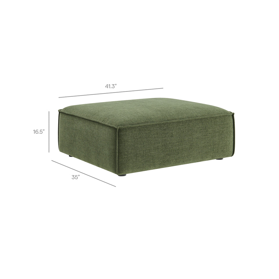 Restore 3-Piece Performance Fabric Upholstered Modular Loveseat with Ottoman by Modway