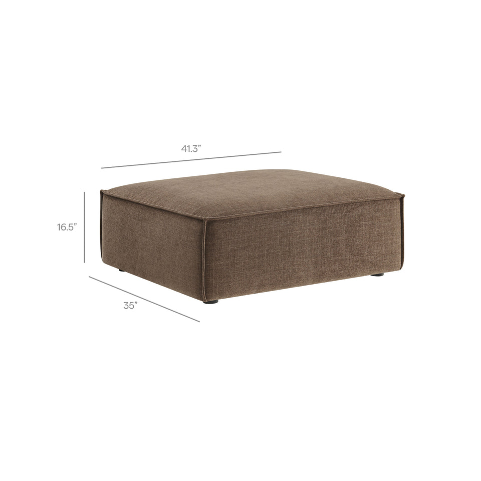 Restore 3-Piece Performance Fabric Upholstered Modular Loveseat with Ottoman by Modway
