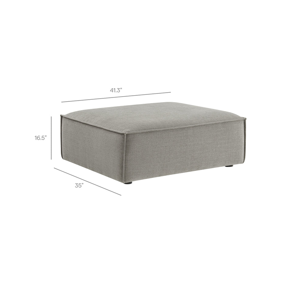 Restore 3-Piece Performance Fabric Upholstered Modular Loveseat with Ottoman by Modway