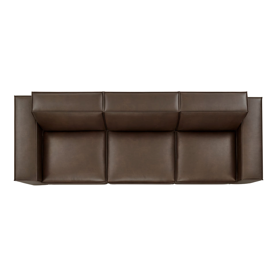 Restore 3-Piece Vegan Leather Modular Sofa Set by Modway