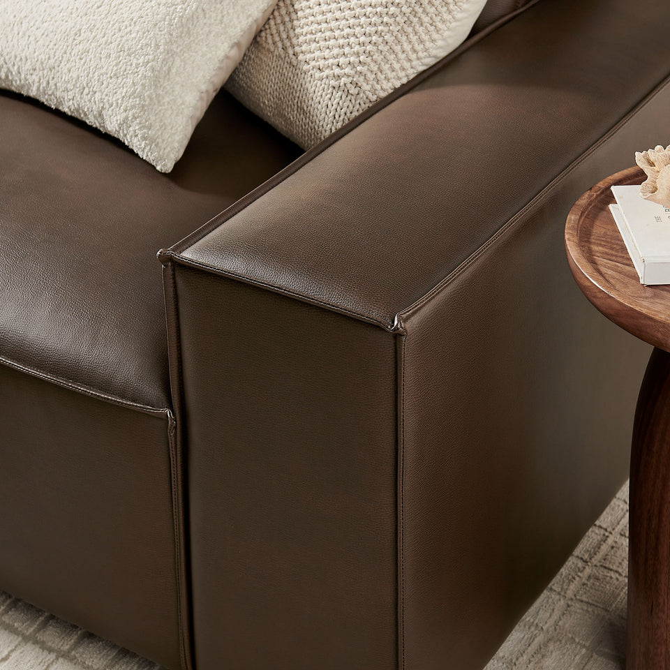 Restore 3-Piece Vegan Leather Modular Sofa Set by Modway