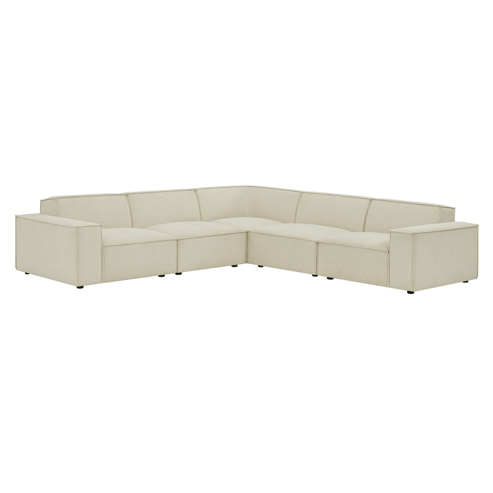 Restore 5-Piece Performance Fabric Upholstered Modular L-Shaped Sofa by Modway