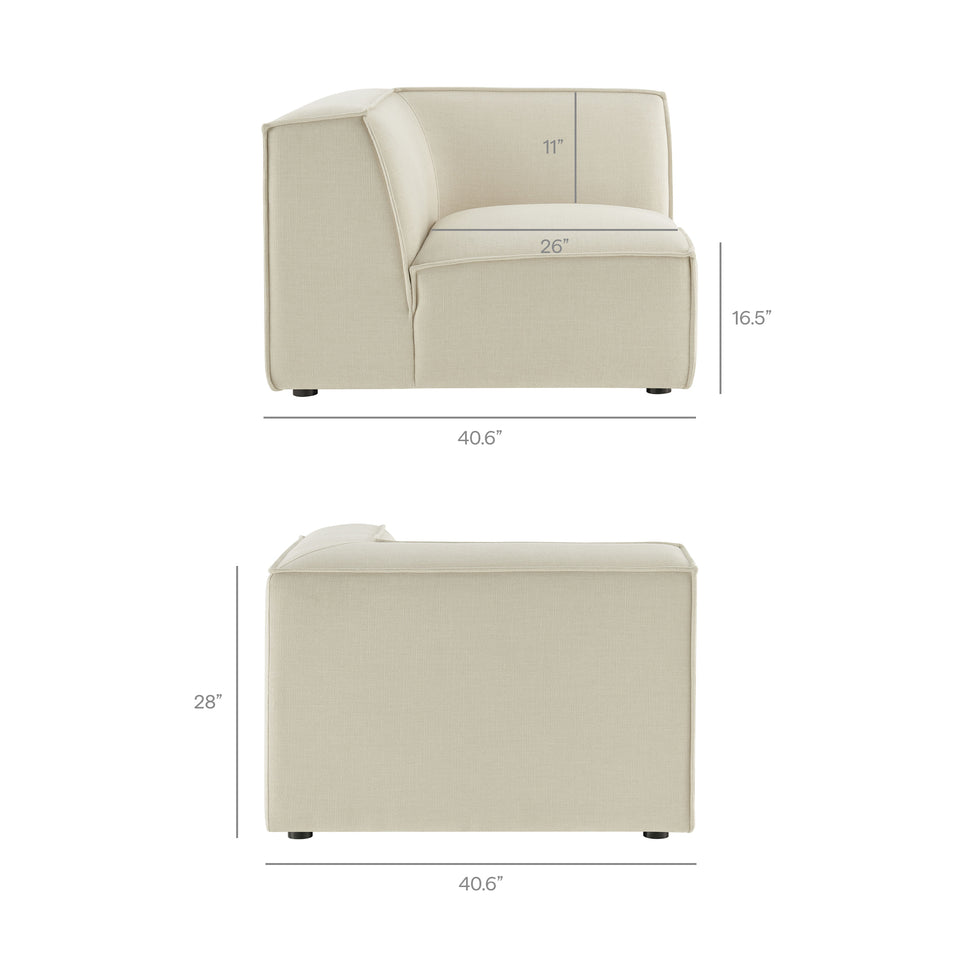 Restore 5-Piece Performance Fabric Upholstered Modular L-Shaped Sofa by Modway