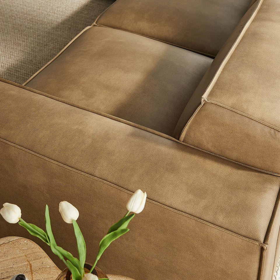 Restore 5-Piece Vegan Leather Modular L-Shaped Sofa by Modway