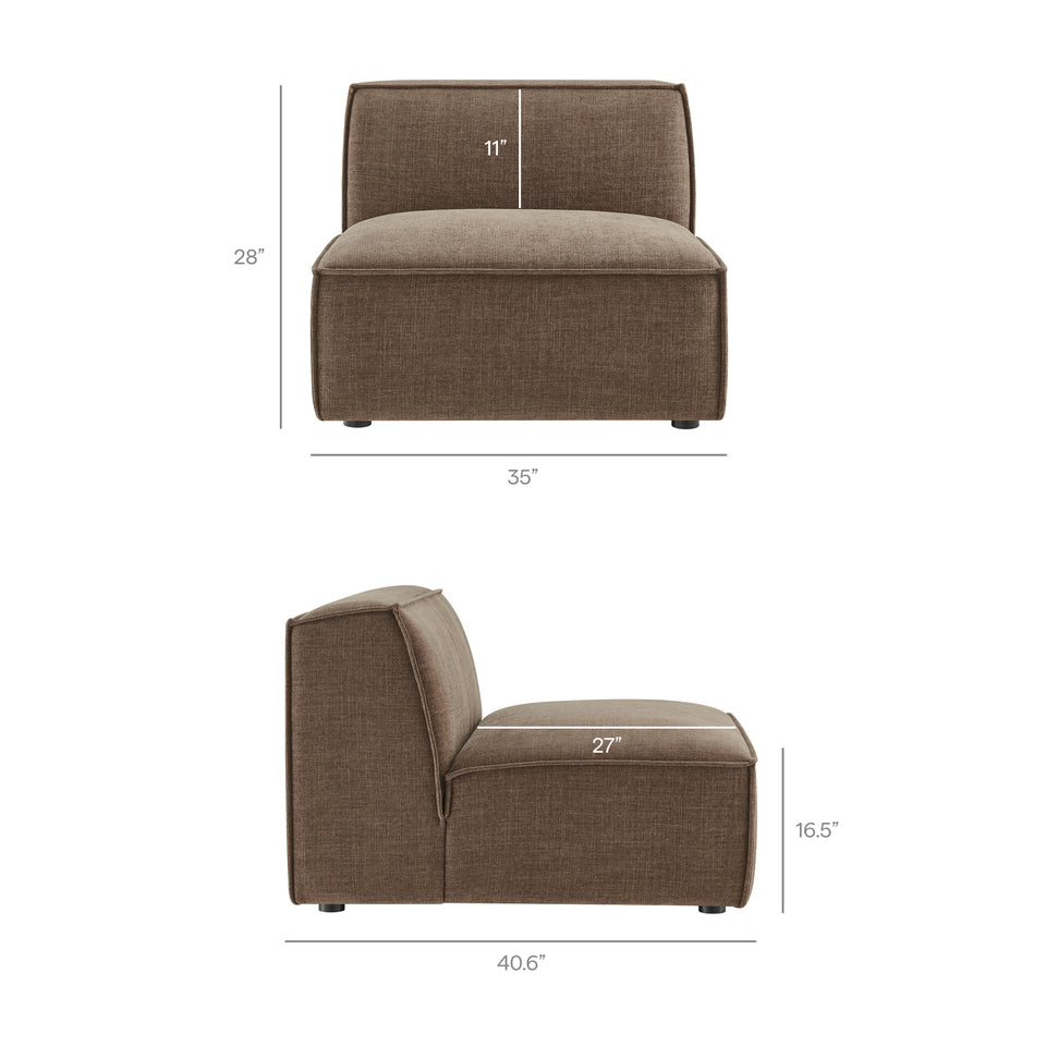 Restore 6-Piece Performance Fabric Upholstered U-Shaped Sectional Sofa by Modway