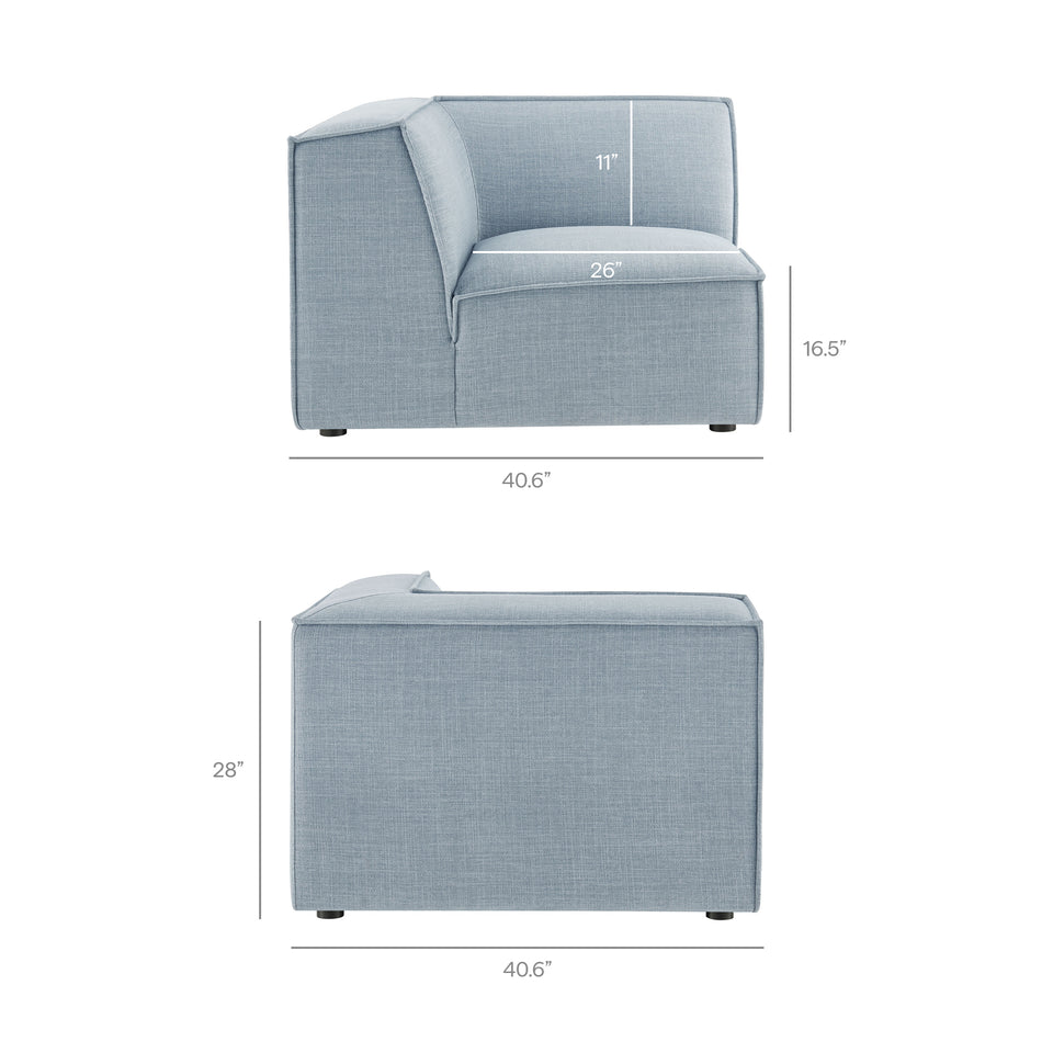 Restore 6-Piece Performance Fabric Upholstered U-Shaped Sectional Sofa by Modway