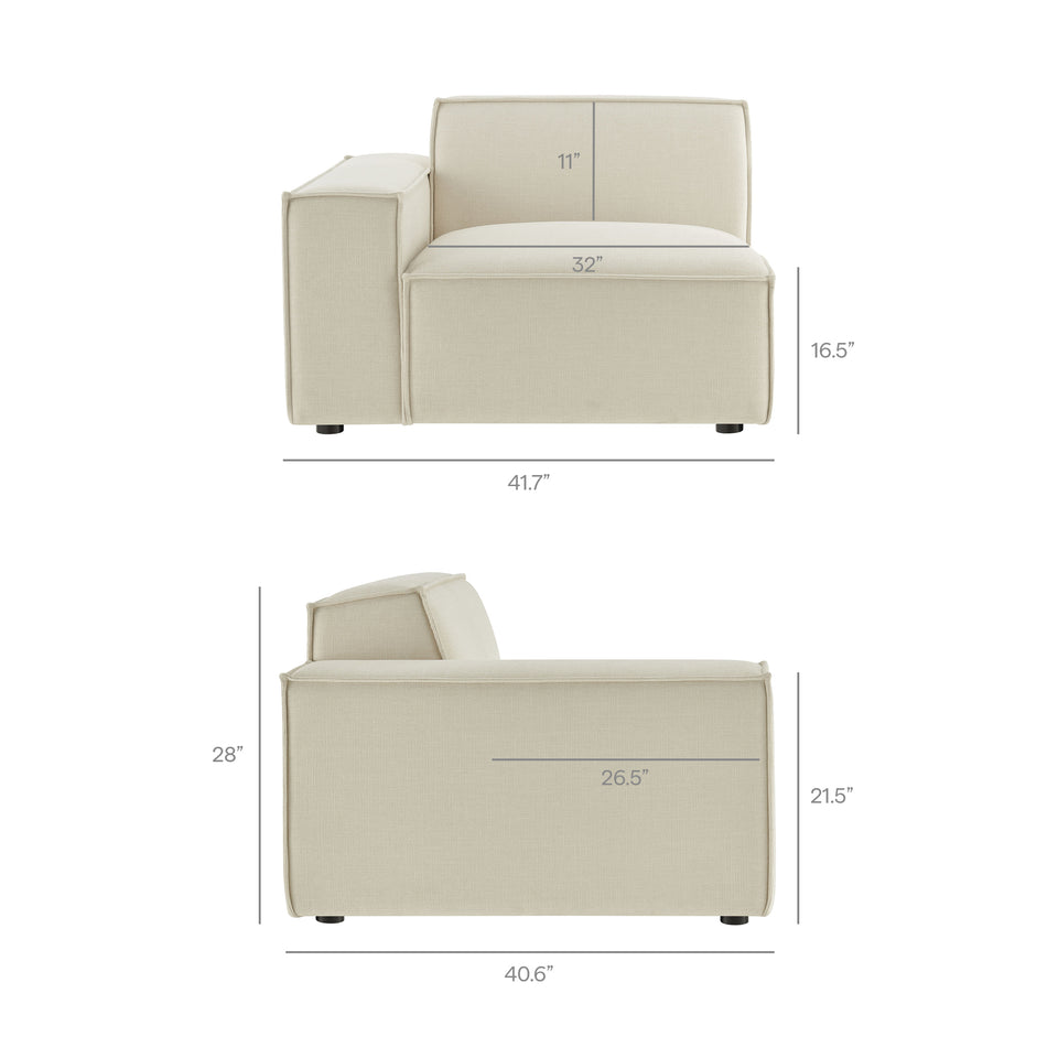Restore 6-Piece Performance Fabric Upholstered Modular Sectional Sofa by Modway
