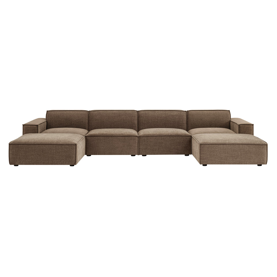 Restore 6-Piece Performance Fabric Upholstered Modular Sectional Sofa by Modway