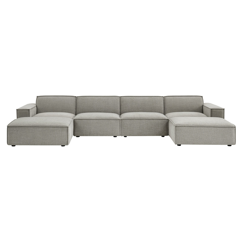 Restore 6-Piece Performance Fabric Upholstered Modular Sectional Sofa by Modway