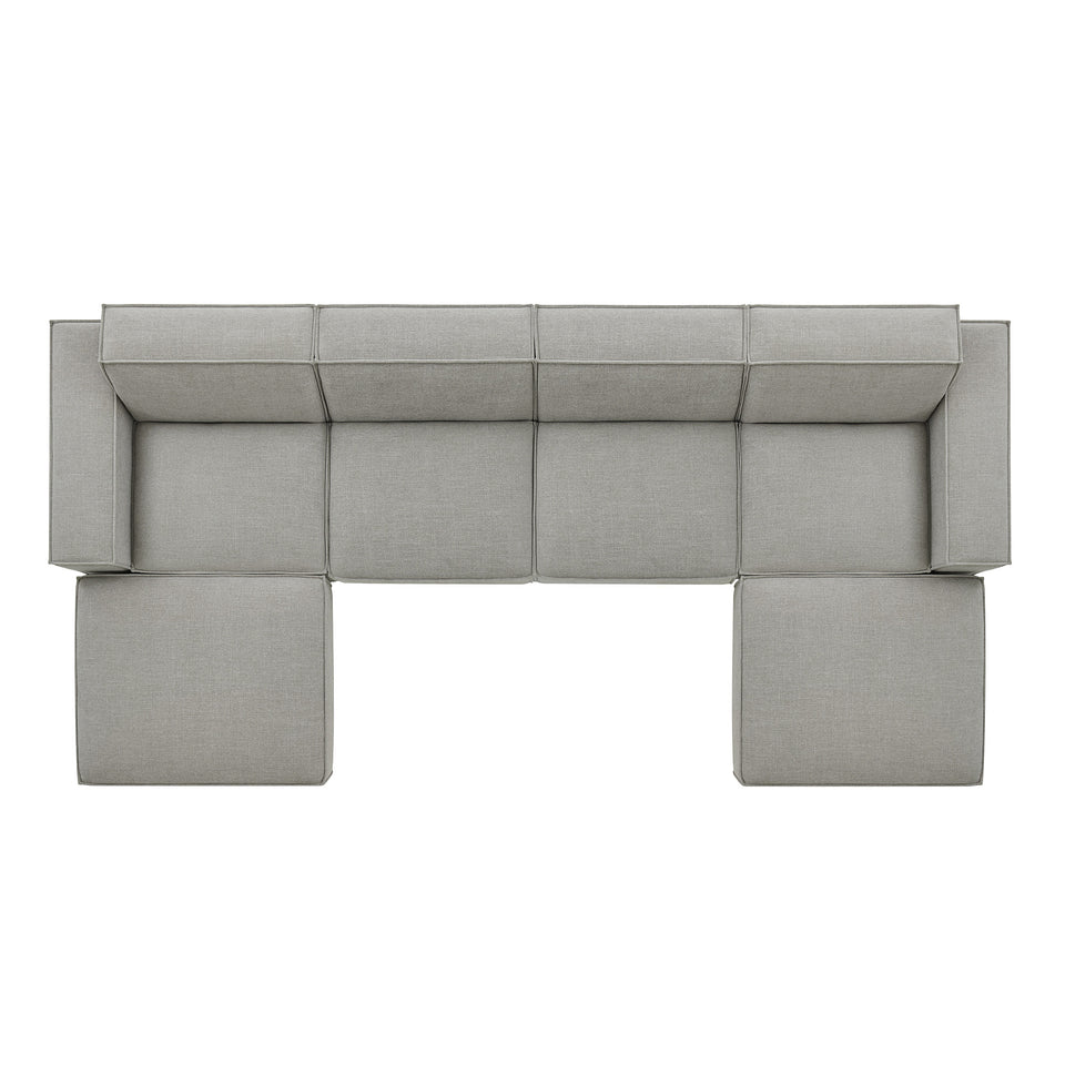 Restore 6-Piece Performance Fabric Upholstered Modular Sectional Sofa by Modway
