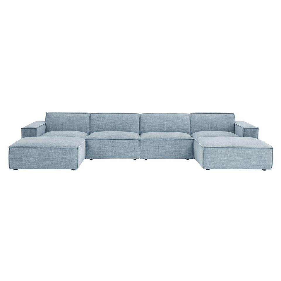 Restore 6-Piece Performance Fabric Upholstered Modular Sectional Sofa by Modway