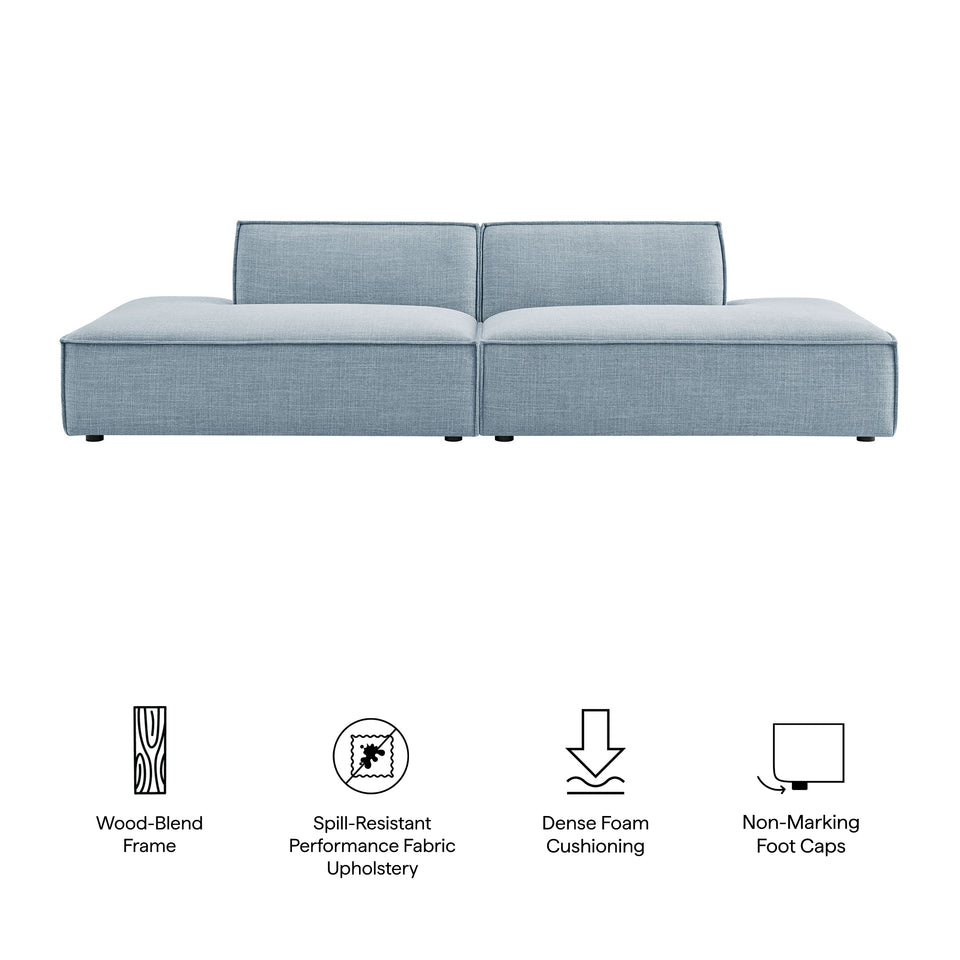 Restore 2-Piece Performance Fabric Upholstered Modular Loveseat by Modway