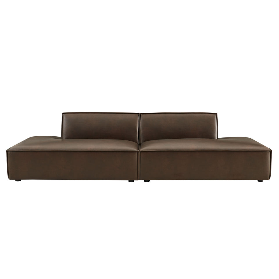Restore 2-Piece Vegan Leather Modular Loveseat by Modway