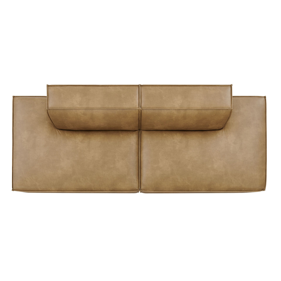 Restore 2-Piece Vegan Leather Modular Loveseat by Modway