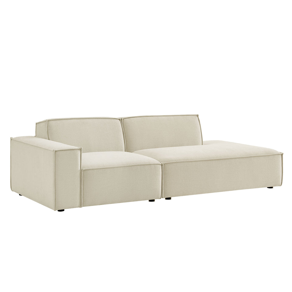 Restore 2-Piece Performance Fabric Upholstered Modular Loveseat by Modway