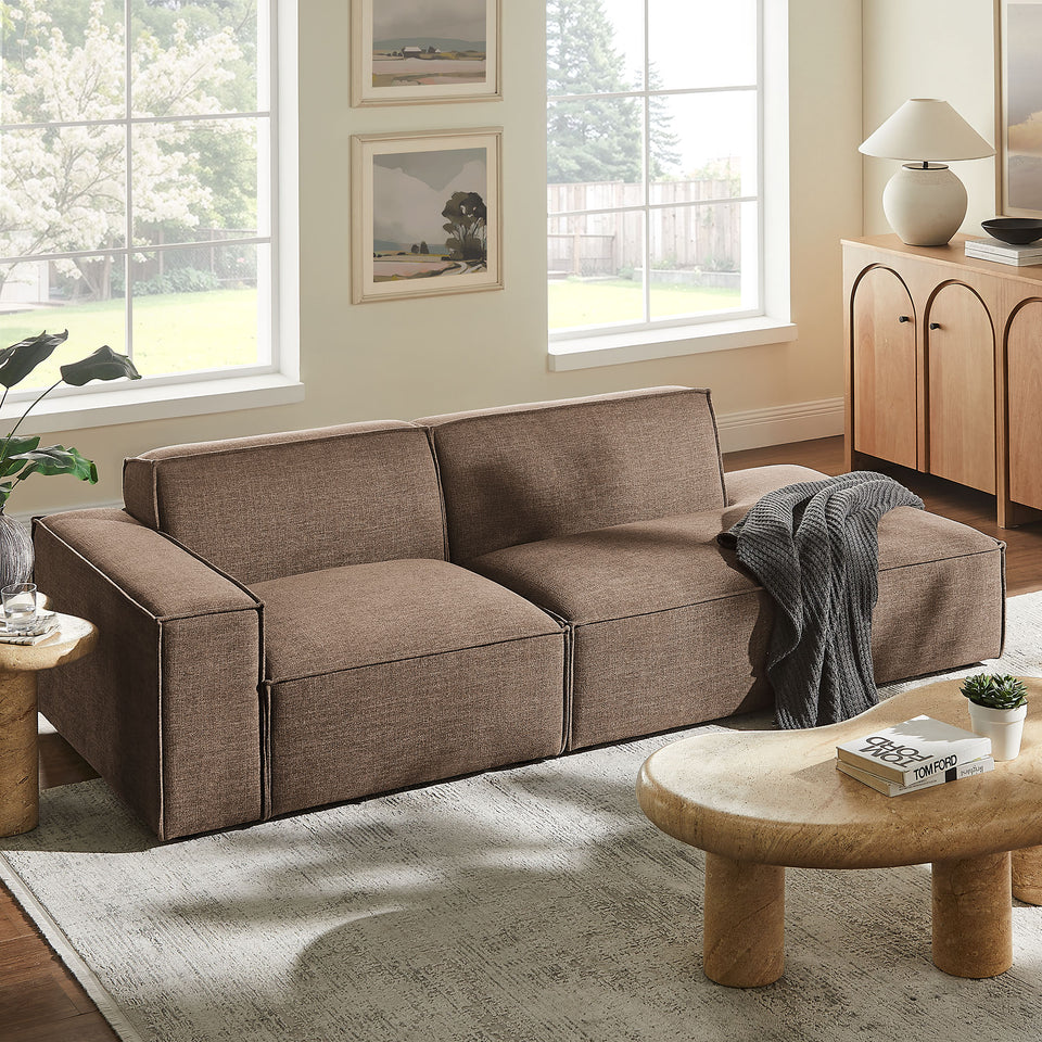 Restore 2-Piece Performance Fabric Upholstered Modular Loveseat by Modway