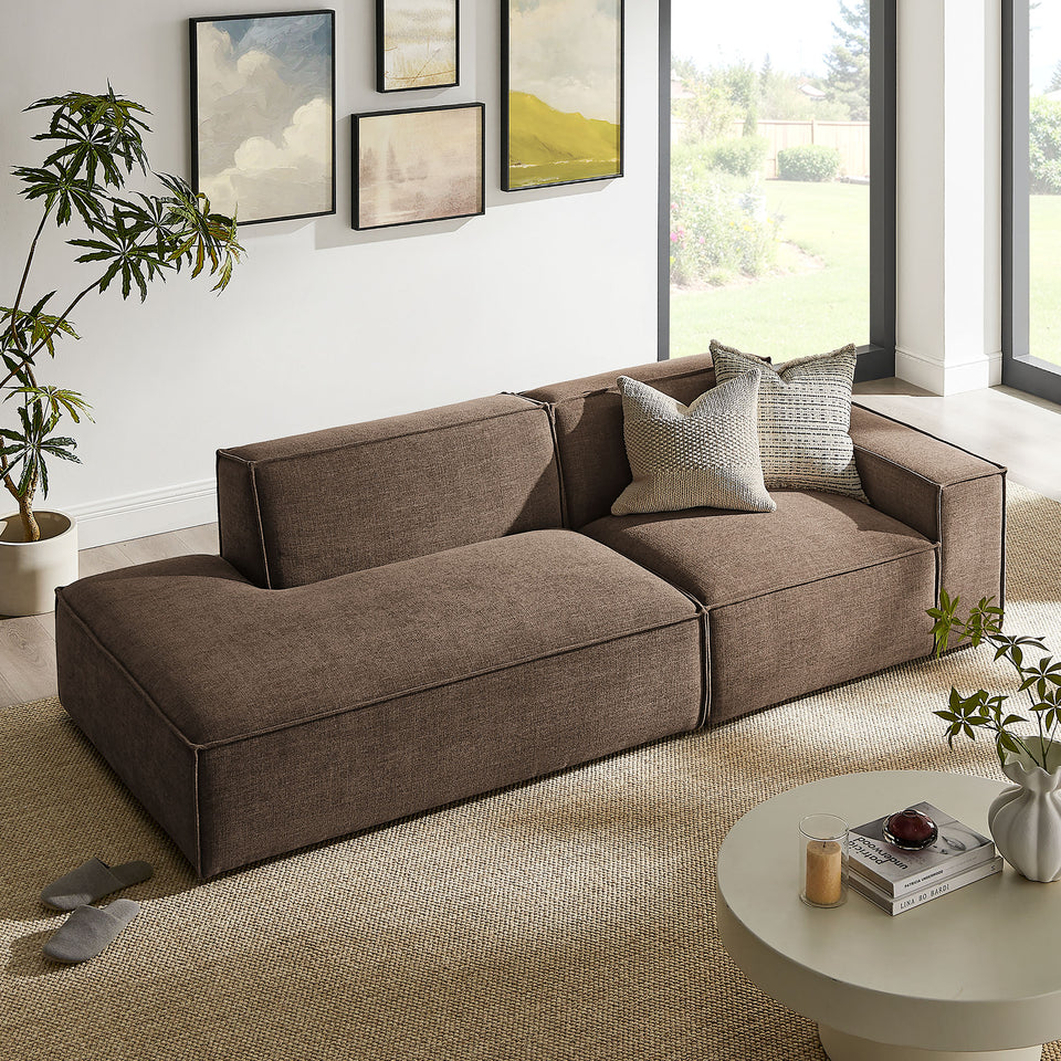Restore 2-Piece Performance Fabric Upholstered Modular Loveseat by Modway