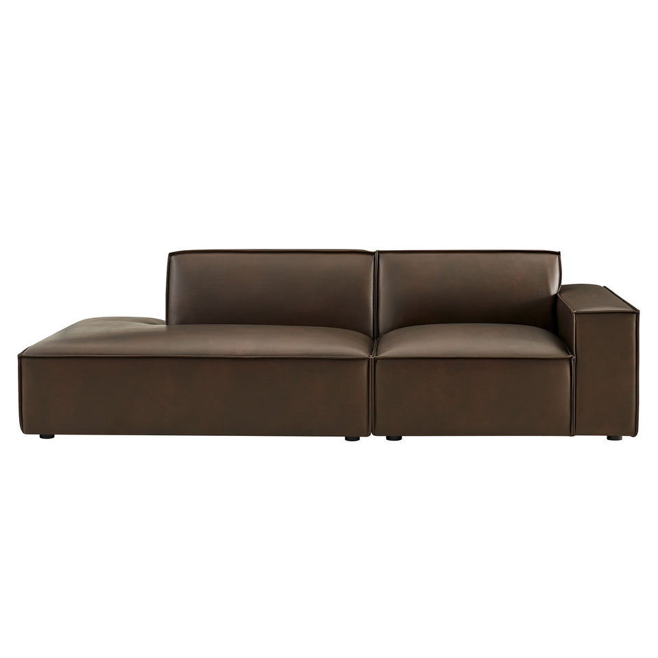 Restore 2-Piece Vegan Leather Modular Loveseat by Modway