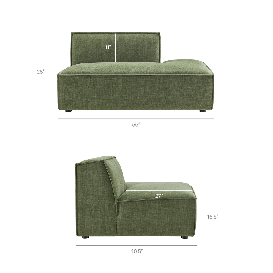 Restore 4-Piece Performance Fabric Upholstered Modular L-Shaped Sofa by Modway