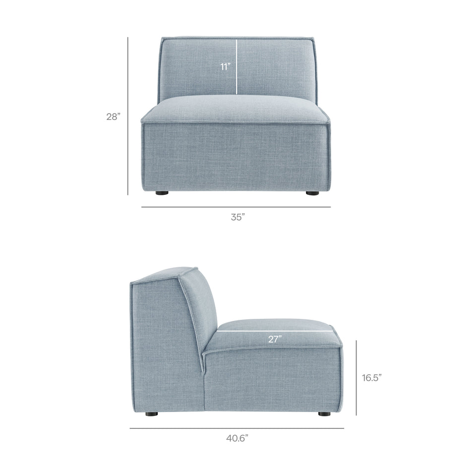 Restore 4-Piece Performance Fabric Upholstered Modular L-Shaped Sofa by Modway
