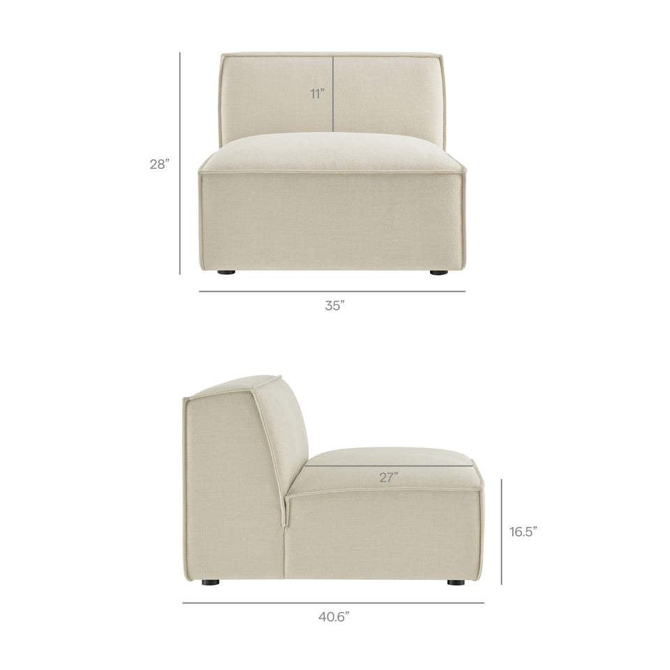 Restore 4-Piece Performance Fabric Upholstered Modular L-Shaped Sofa by Modway