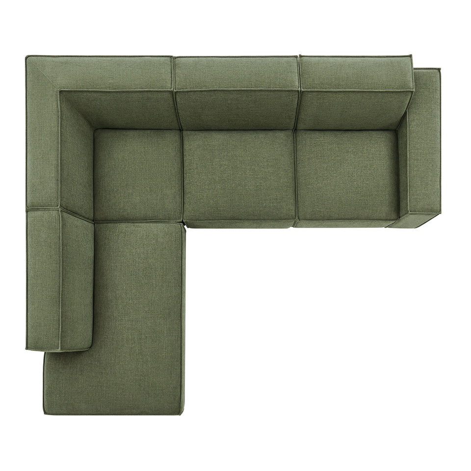 Restore 4-Piece Performance Fabric Upholstered Modular L-Shaped Sofa by Modway