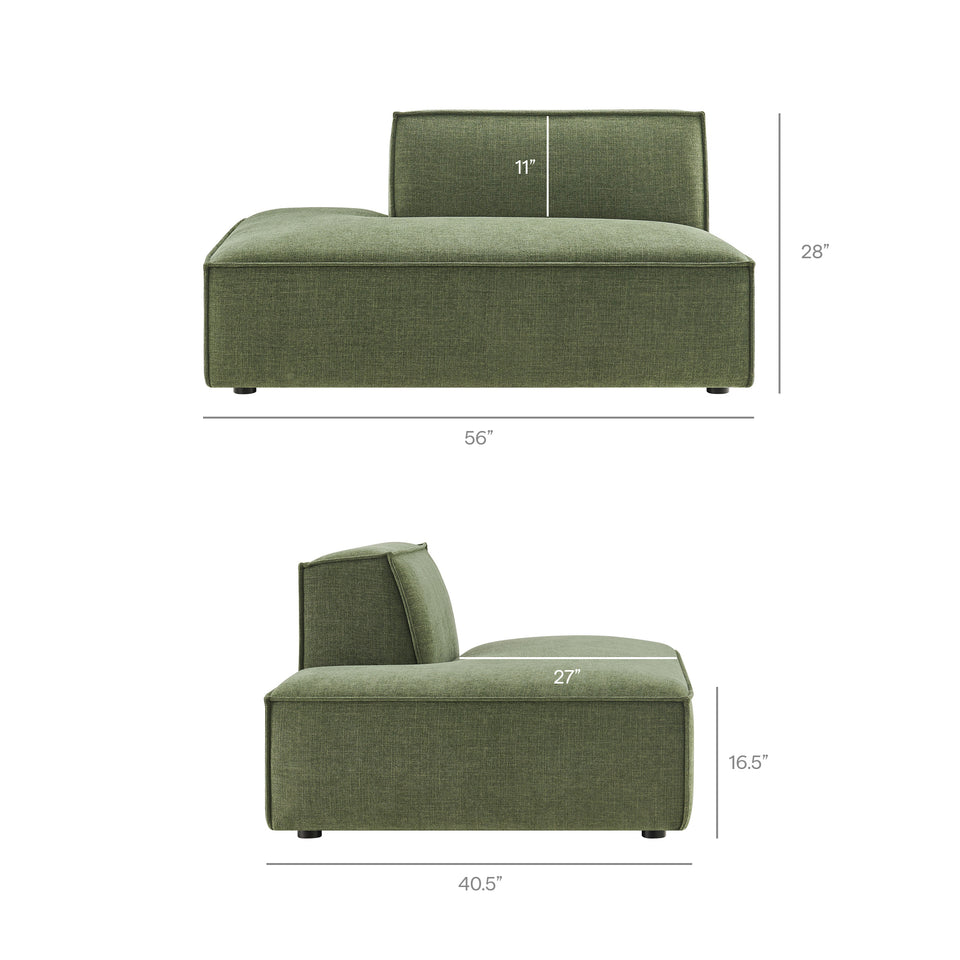 Restore 4-Piece Performance Fabric Upholstered Modular L-Shaped Sofa by Modway
