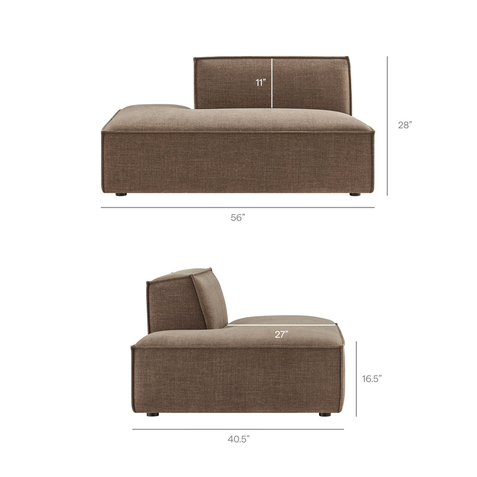 Restore 4-Piece Performance Fabric Upholstered Modular L-Shaped Sofa by Modway