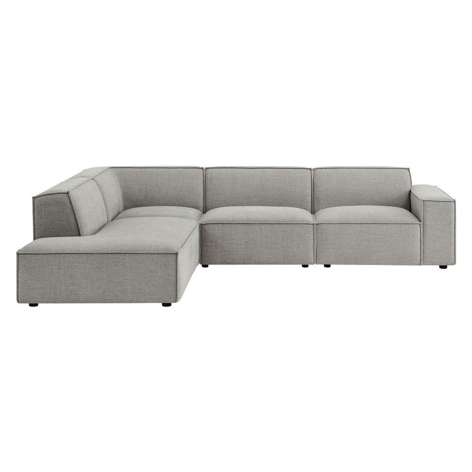 Restore 4-Piece Performance Fabric Upholstered Modular L-Shaped Sofa by Modway