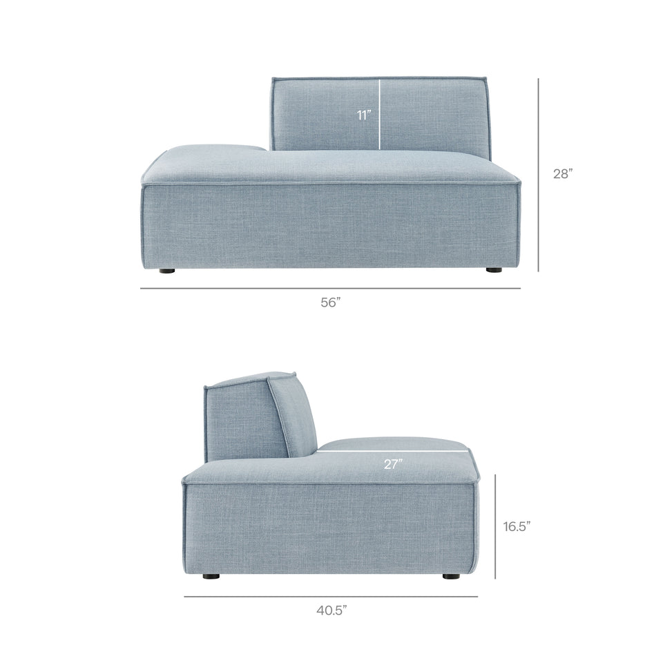 Restore 4-Piece Performance Fabric Upholstered Modular L-Shaped Sofa by Modway