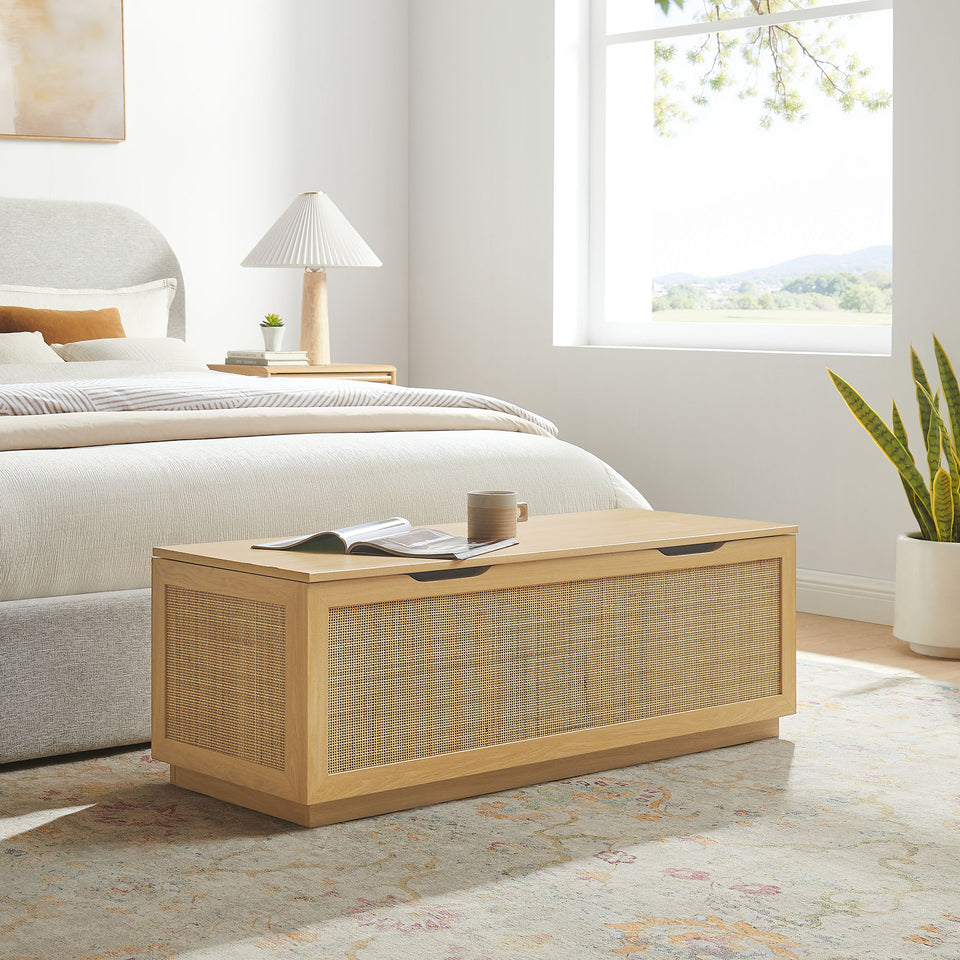 Soma 47" Rattan Storage Bench by Modway