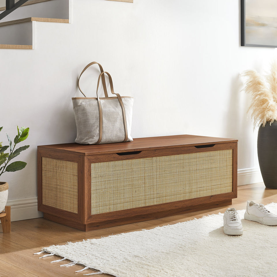 Soma 47" Rattan Storage Bench by Modway