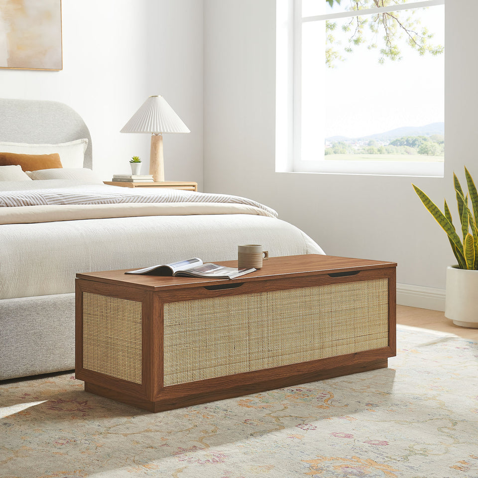 Soma 47" Rattan Storage Bench by Modway
