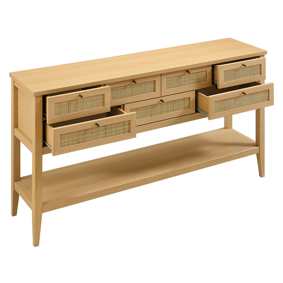 Soma 62 Inch Rattan Console Table by Modway