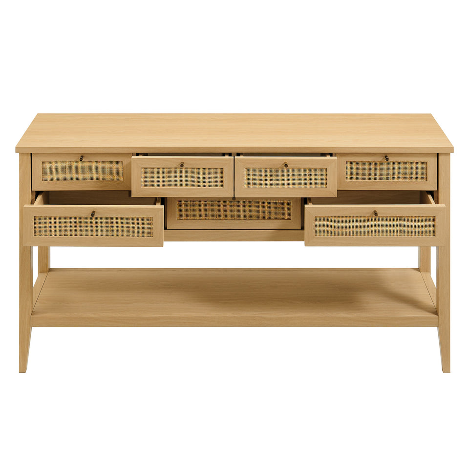 Soma 62 Inch Rattan Console Table by Modway