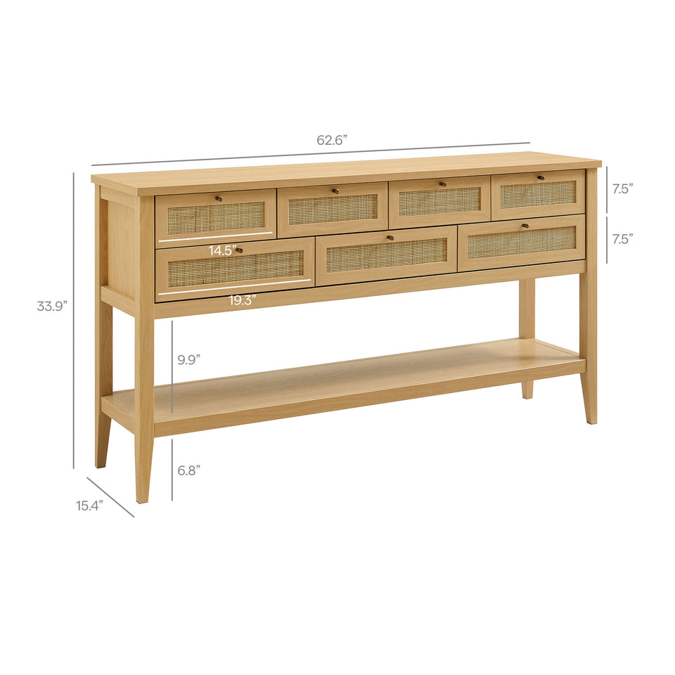 Soma 62 Inch Rattan Console Table by Modway
