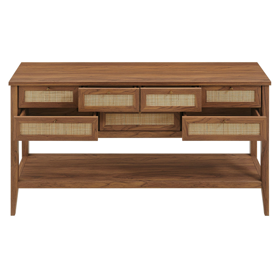 Soma 62 Inch Rattan Console Table by Modway