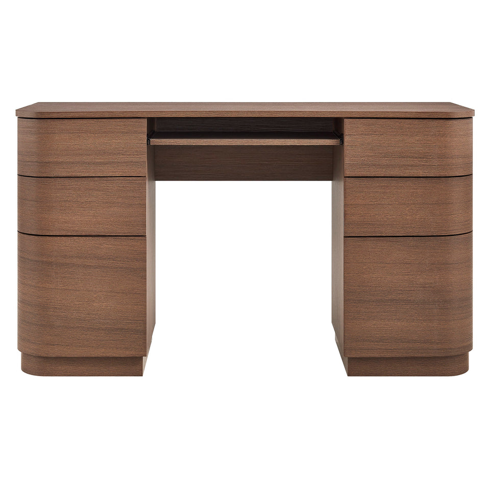 Mirae 55" 6-Drawer Curved Office Desk by Modway