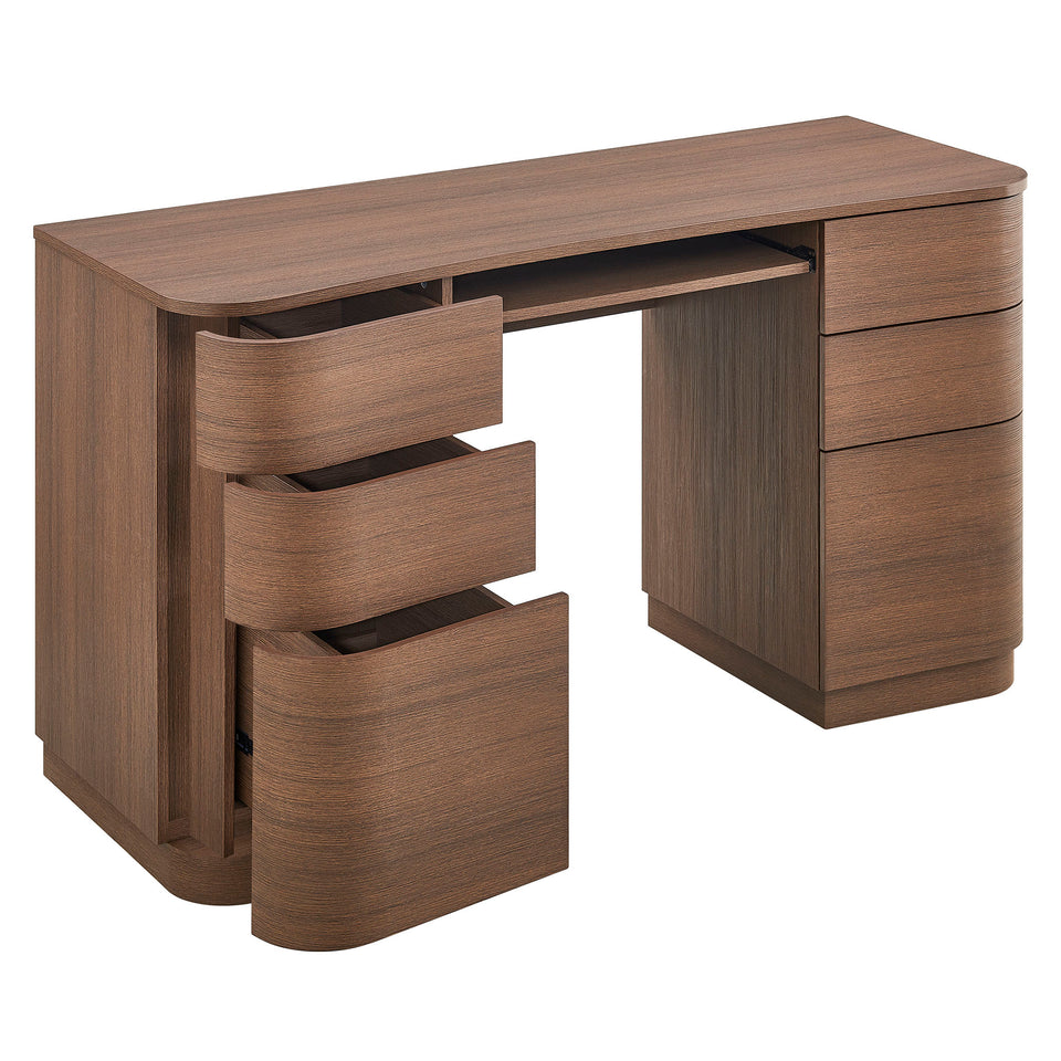 Mirae 55" 6-Drawer Curved Office Desk by Modway