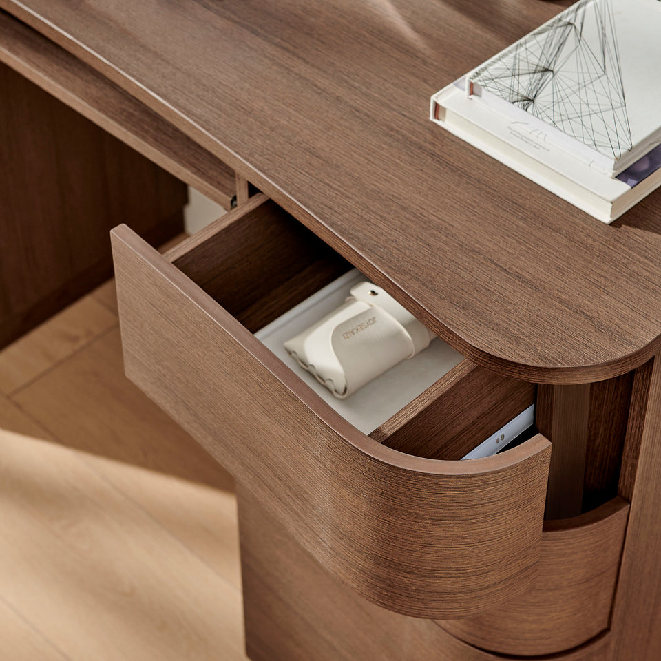 Mirae 55" 6-Drawer Curved Office Desk by Modway
