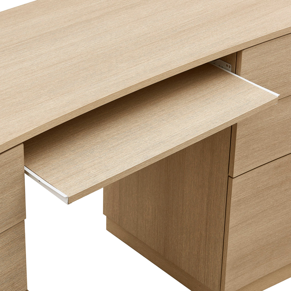 Mirae 55" 6-Drawer Curved Office Desk by Modway