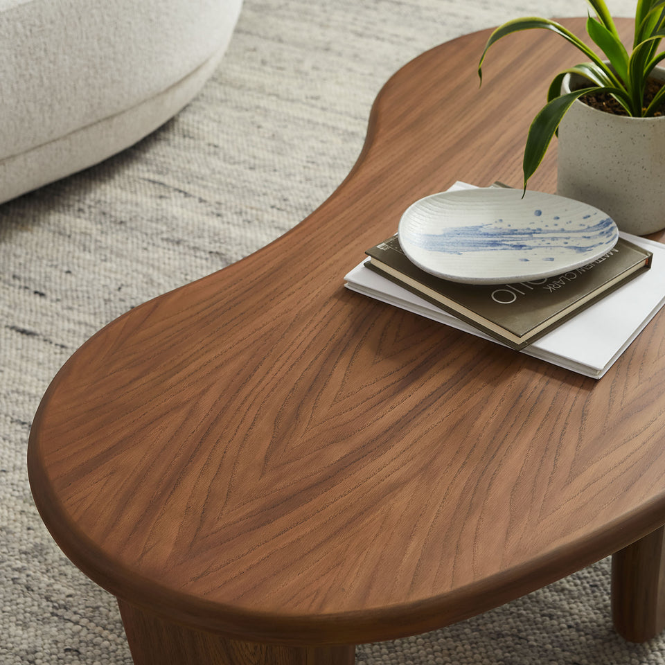 Vetra Kidney-Shaped Free Coffee Table by Modway