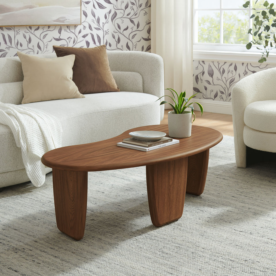 Vetra Kidney-Shaped Free Coffee Table by Modway