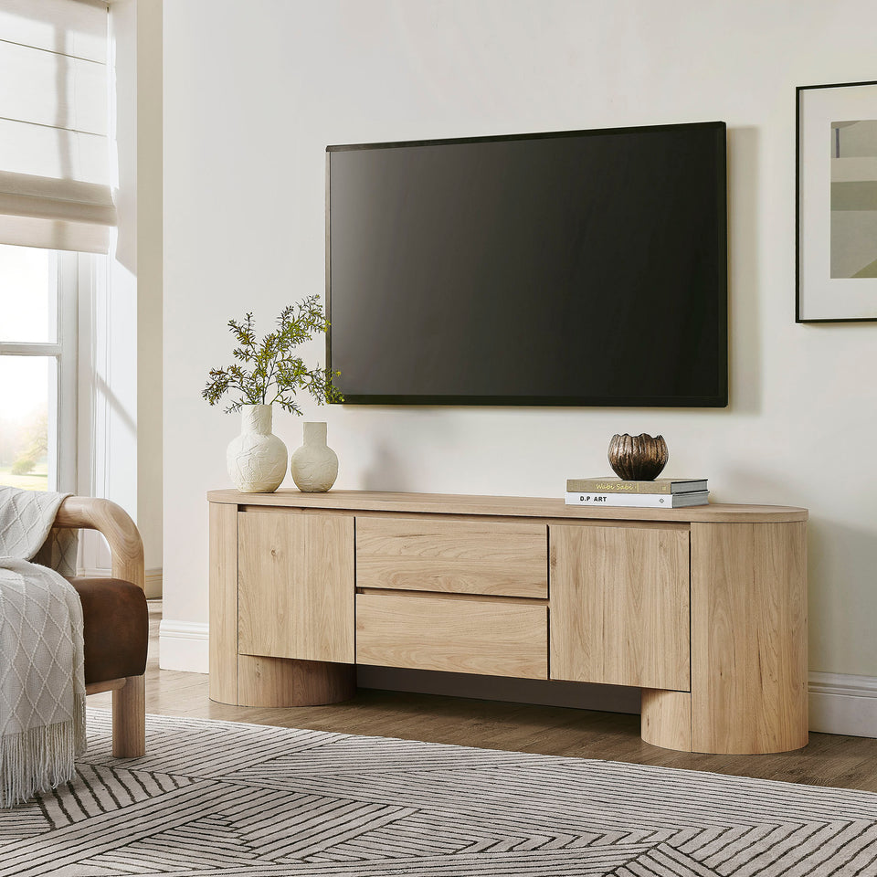 Duval 71 Inch Oval TV Cabinet by Modway