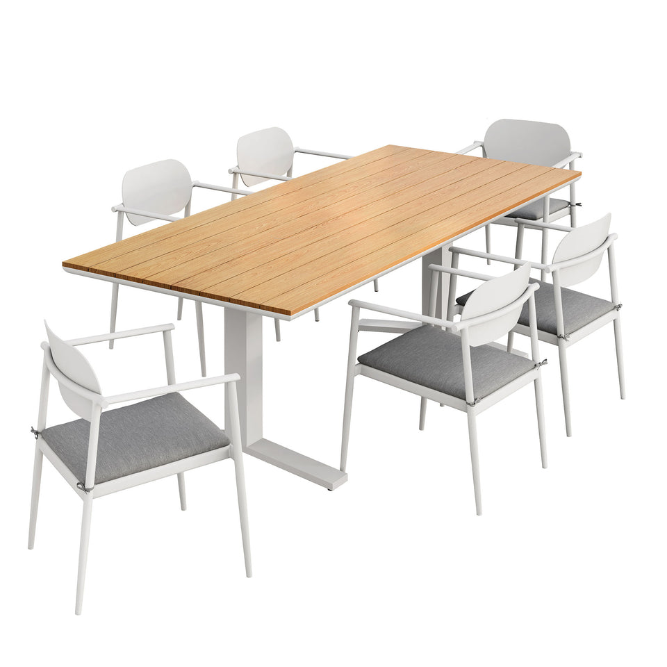 Aeris 7-Piece Outdoor Patio Aluminum Dining Set by Modway