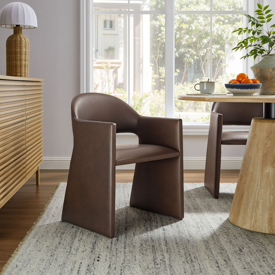 Talia Vegan Leather Dining Armchair by Modway