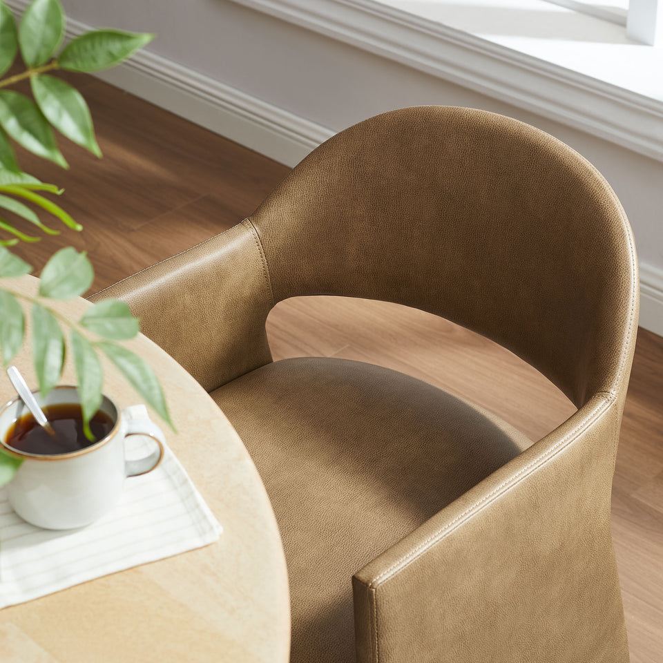 Talia Vegan Leather Dining Armchair by Modway