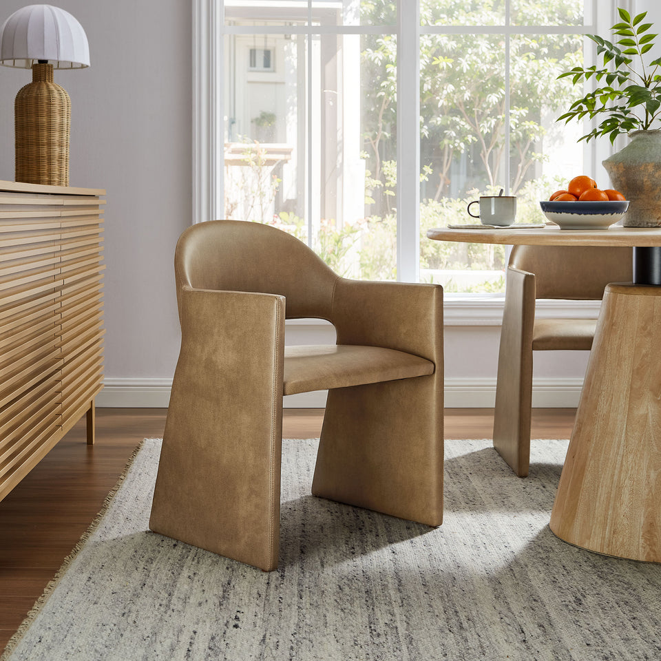 Talia Vegan Leather Dining Armchair by Modway